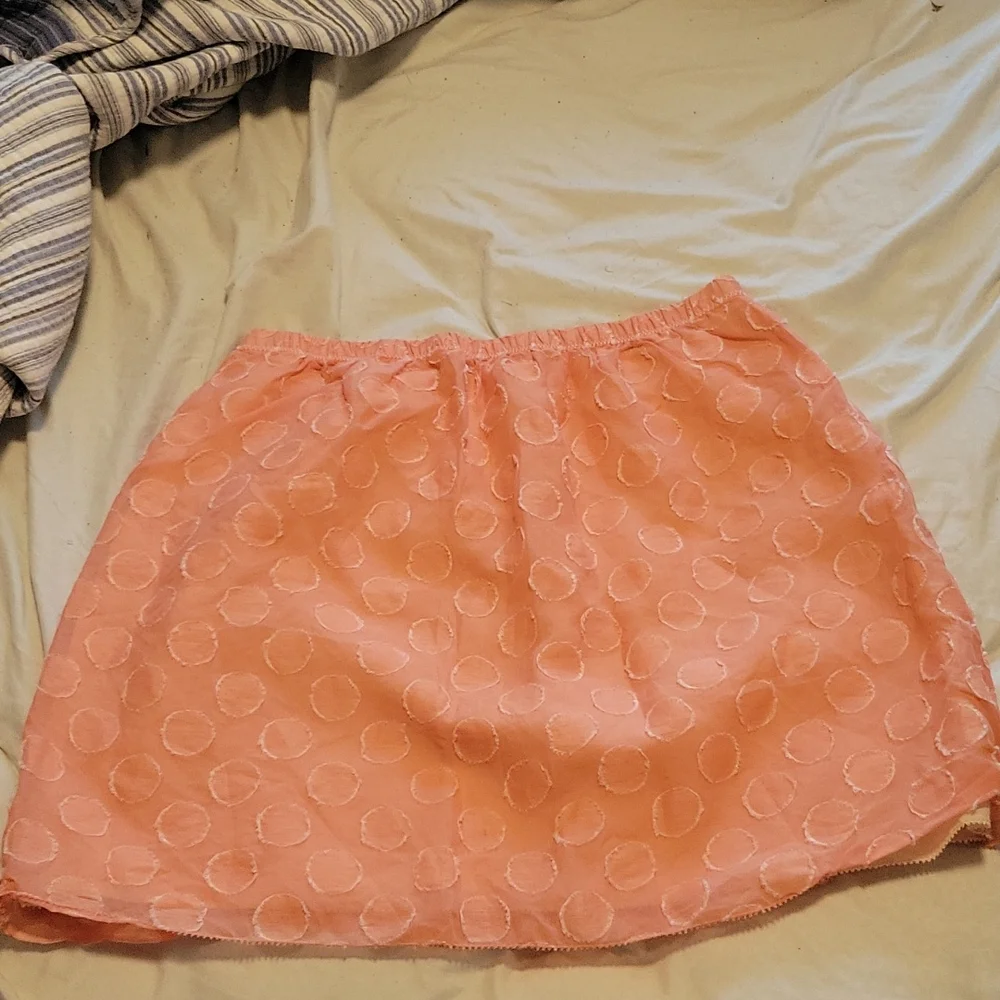 J Crew peach polka dot skirt - Picture 2 of 5